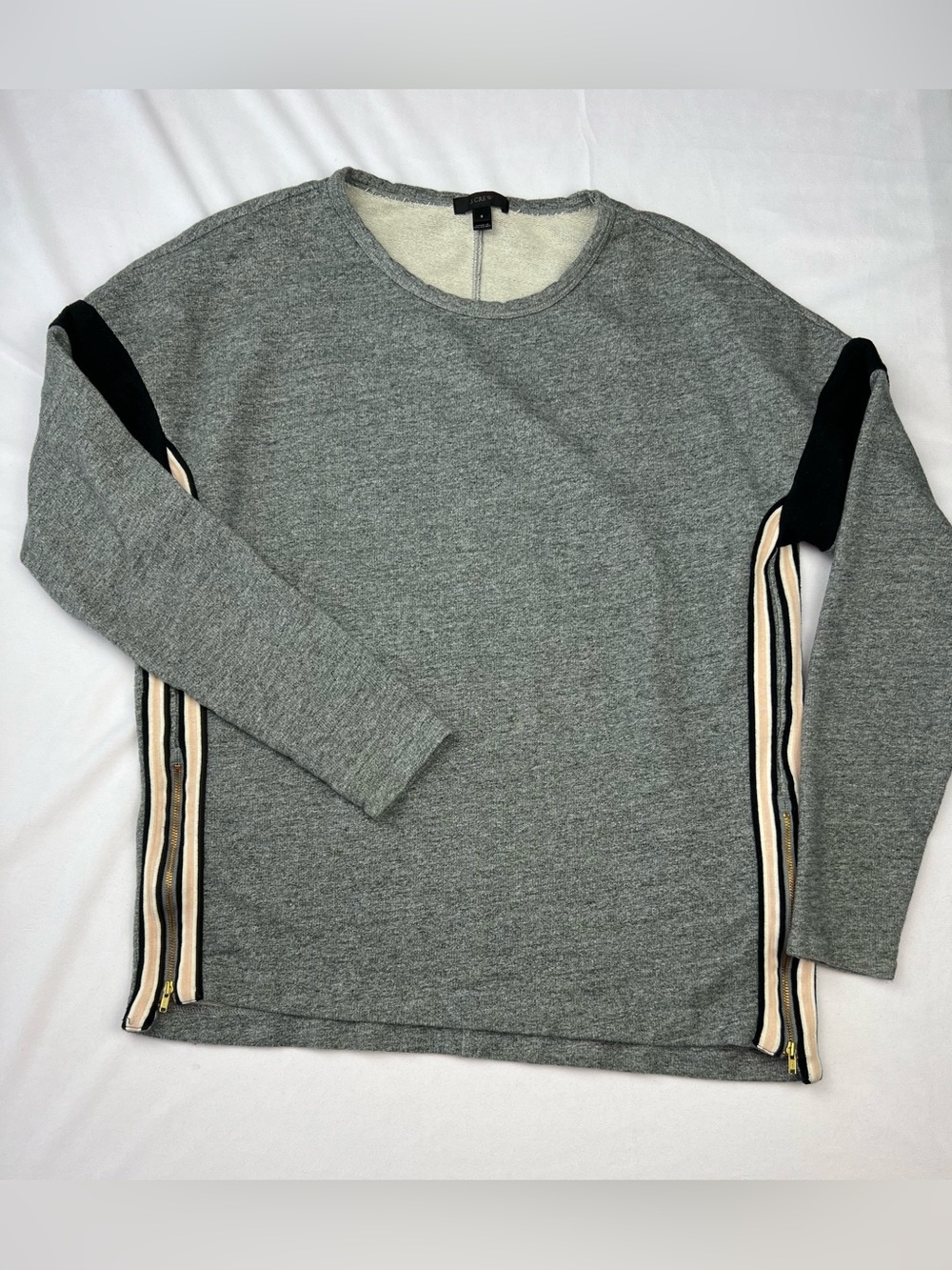 J. Crew Sporty Side Zip Sweatshirt - Small
